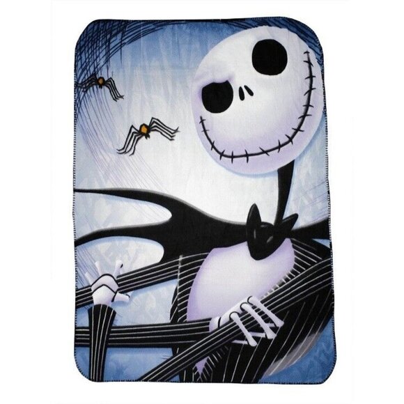 Disney Other - New The Nightmare Before Christmas Fleece Throw Gift Blanket Cartoon Movie Jack